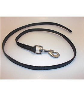 Correa ramal nylon-goma entrelazada antideslizante sin asa. Mosqueton gatillo.