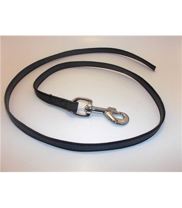 Correa ramal nylon-goma entrelazada antideslizante sin asa. Mosqueton gatillo.