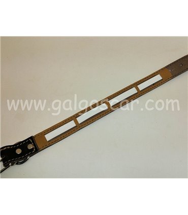 Collar perro  cuero con funda para collar antiparasitos