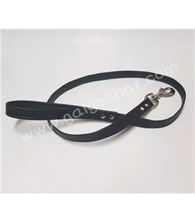 Correa Ecoleather  negro, mosqueton gatillo. 1metro