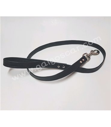 Correa Ecoleather  negro, mosqueton gatillo. 1metro