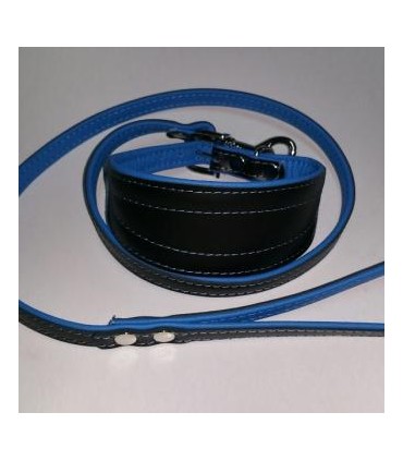 Collar galgo y whippet  cuero cristales Neon. Varios colores
