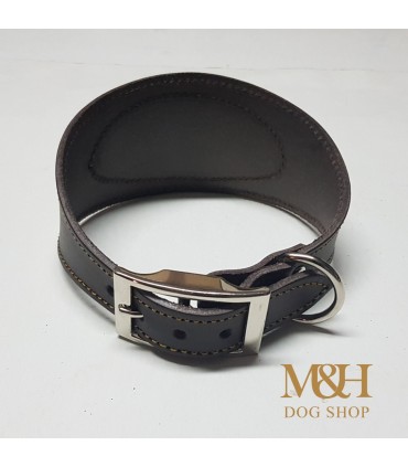 Collar galgo cuero personalizado bordado