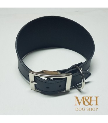 Collar galgo ó whippet negro  personalizado en diferentes medidas y colores , glitter o neón.