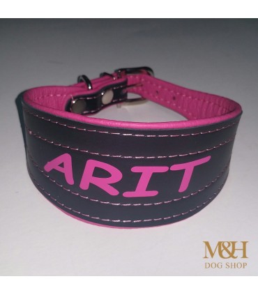 Collar galgo cuero Neon. Varios colores
