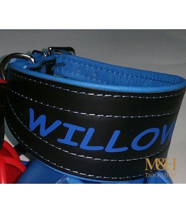 Collar galgo cuero Neon. Varios colores