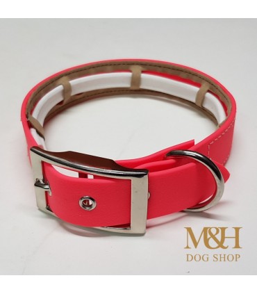 Collar perro con funda para collar antiparasitos, de polithane flex tacto suave en varias medidas y colores