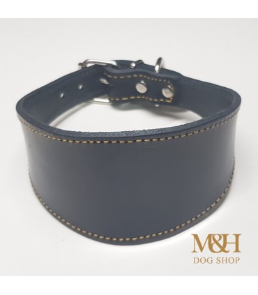 Collar galgo cuero ancho liso varios colores