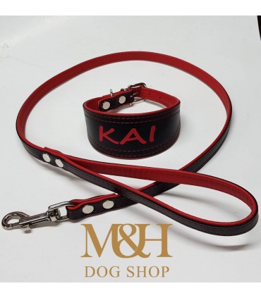 Collar galgo cuero Neon. Varios colores